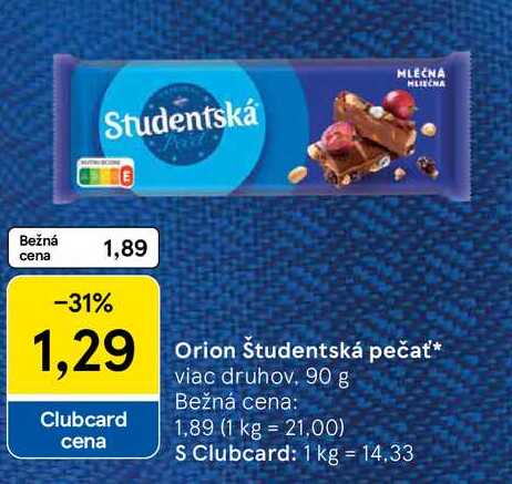 Orion Študentská pečať viac druhov 90 g 