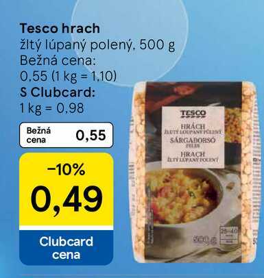 Tesco hrach žltý lúpaný polený 500 g