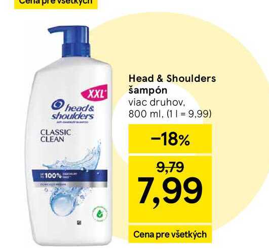 Head & Shoulders šampón viac druhov 800 ml