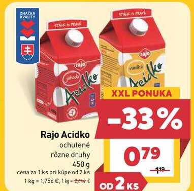 Rajo Acidko ochutené rôzne druhy 450 g