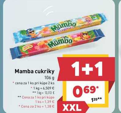 Mamba cukríky 106 g