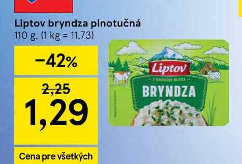 Liptov bryndza plnotučná 110 g