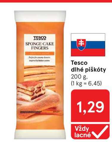 Tesco dlhé piškóty 200 g
