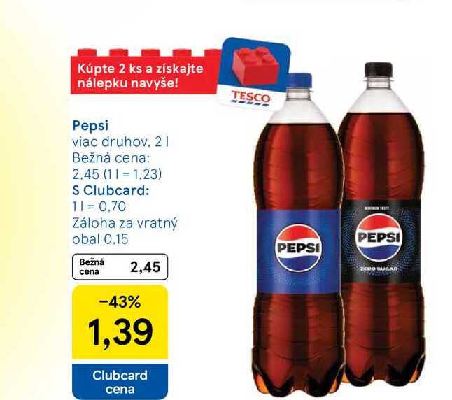 Pepsi Cola 2L v akcii