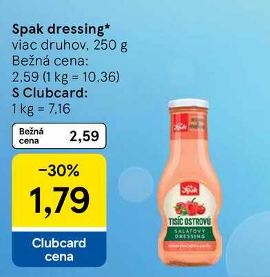 Spak dressing viac druhov, 250 g