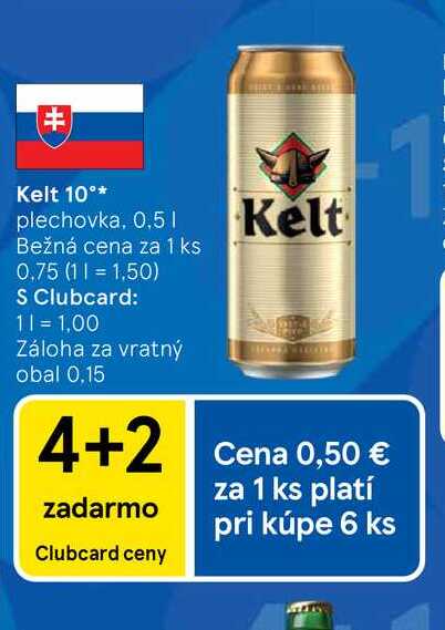 Kelt 10° plechovka, 0,5l
