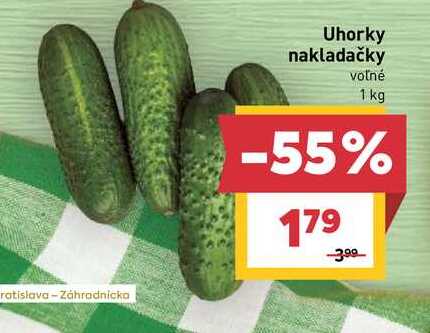 Uhorky nakladačky voľné 1 kg 