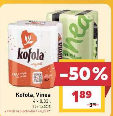 Kofola, 4 x 0,33l