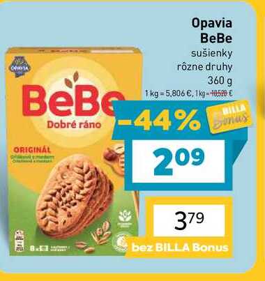 Opavia BeBe sušienky rôzne druhy 360 g