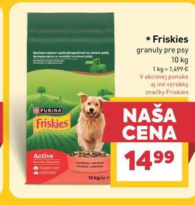 Friskies granuly pre psy 10 kg