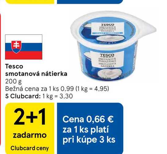 Tesco smotanová nátierka 200 g