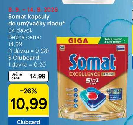Somat kapsuly do umývačky riadu 54 dávok B