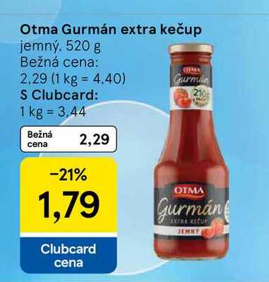 Otma Gurmán extra kečup jemný, 520 g
