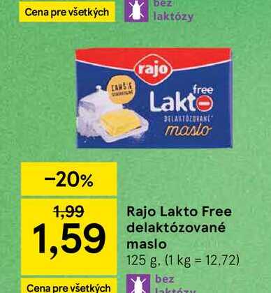Rajo Lakto Free delaktózované maslo 125 g