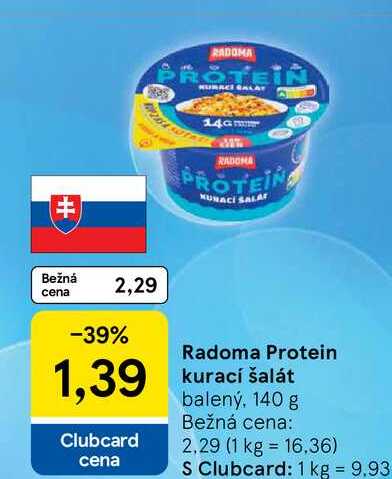 Radoma Protein kurací šalát 140g