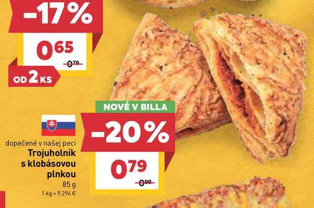 Trojuholník s klobásovou plnkou 85 g 
