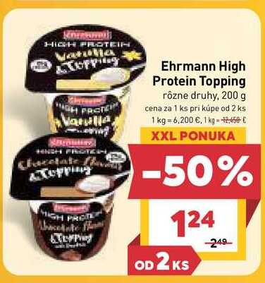 Ehrmann High Protein Topping rôzne druhy, 200 g
