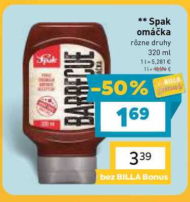 Spak omáčka rôzne druhy 320 ml