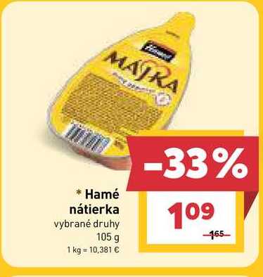 Hamé nátierka vybrané druhy 105 g 