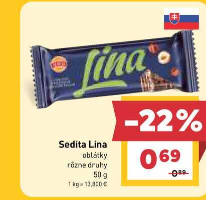 Sedita Lina oblátky rôzne druhy 50 g
