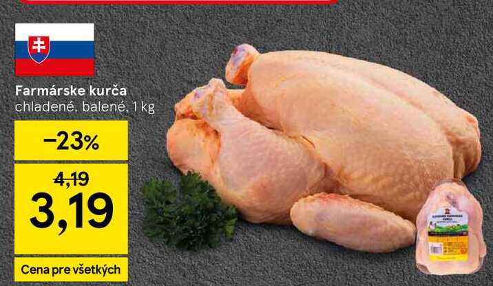Farmárske kurča chladené, balené, 1 kg