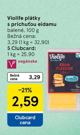 Violife plátky s príchuťou eidamu balené, 100 g
