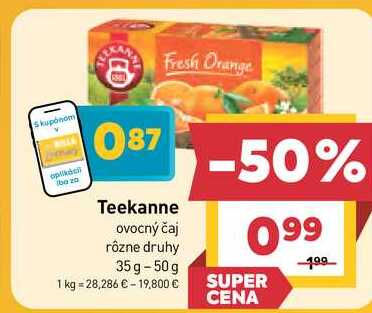 Teekanne ovocný čaj rôzne druhy 35g-50g   v akcii