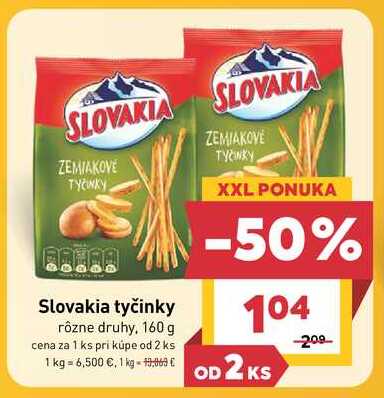 Slovakia tyčinky rôzne druhy, 160 g