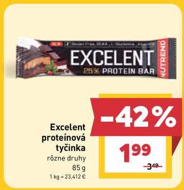 Excelent proteínová tyčinka rôzne druhy 85g