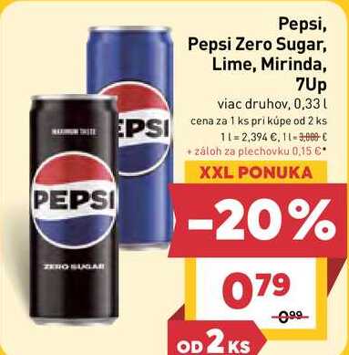 Pepsi 0,33 l v akcii