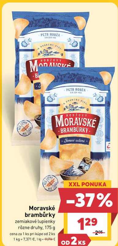 Moravské brambůrky zemiakové lupienky rôzne druhy, 175 g