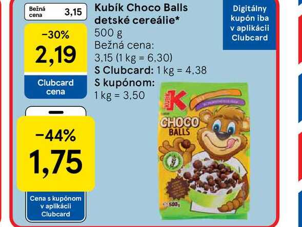 Kubík Choco Balls detské cereálie 500 g