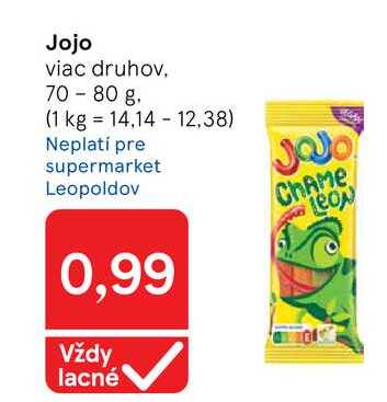 Jojo viac druhov, 70-80 g