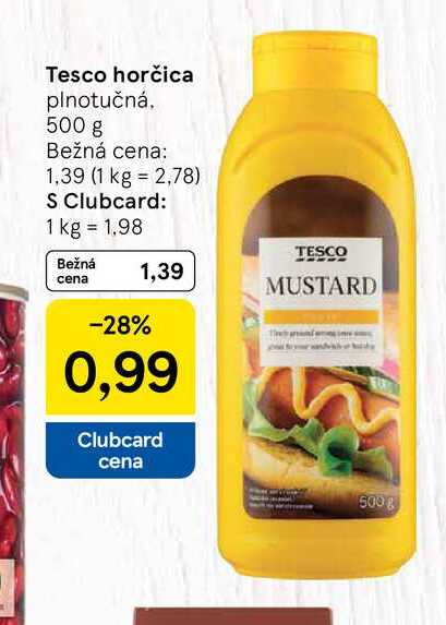 Tesco horčica plnotučná 500 g