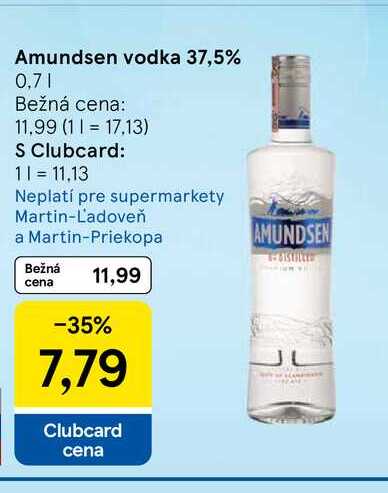 Amundsen vodka 37,5% 0,7l v akcii