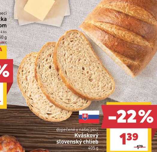 Kváskový slovenský chlieb 405 g 