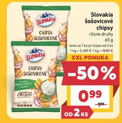 Slovakia šošovicové chipsy rôzne druhy 65 g