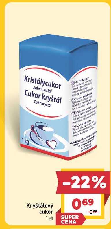 Kryštálový cukor 1 kg