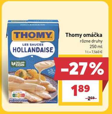 Thomy omáčka rôzne druhy 250 ml