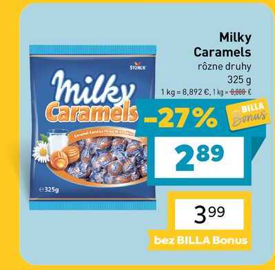 Milky Caramels rôzne druhy 325 g