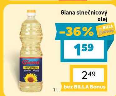 Giana slnečnicový olej 1L