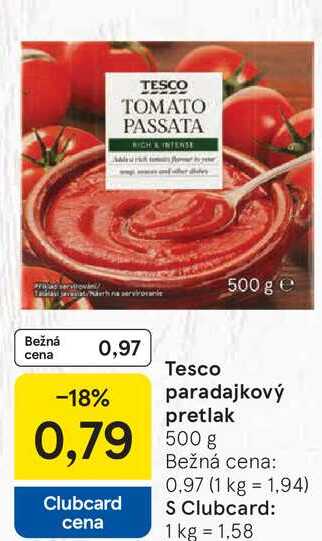 Tesco paradajkový pretlak 500 g