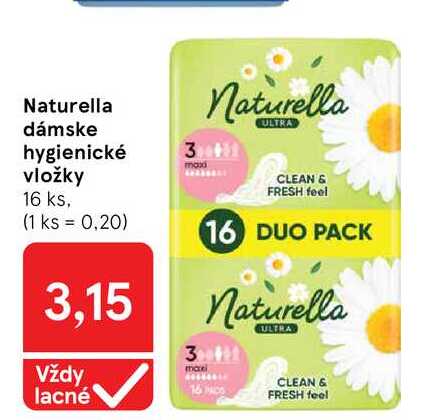 Naturella dámske hygienické vložky 16 ks