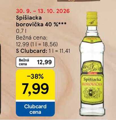 Spišiacka Tradičná borovička 0,7 l v akcii