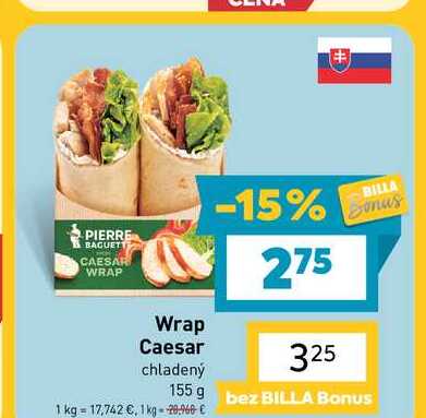 Wrap Caesar chladený 155 g