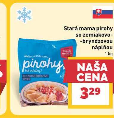 Stará mama pirohy so zemiakovo-bryndzovou náplňou 1 kg