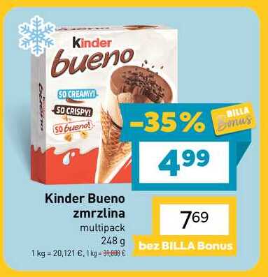 Kinder Bueno zmrzlina multipack 248 g
