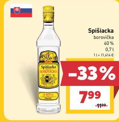 Spišiacka Tradičná borovička 0,7 l