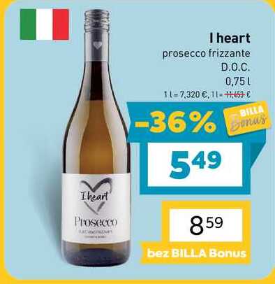 Theart I heart prosecco frizzante D.O.C. 0,75l