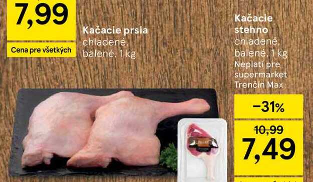 Kačacie stehno chladené balené 1 kg